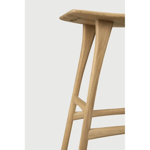 Ethnicraft – Osso – Tabouret Osso – Chêne - Sans revêtement - Tabouret de cuisine