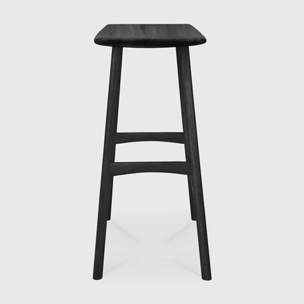 Ethnicraft – Osso – Tabouret Osso – Chêne noir - Sans revêtement - Tabouret de cuisine