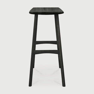Ethnicraft – Osso – Tabouret Osso – Chêne noir - Sans revêtement - Tabouret de cuisine