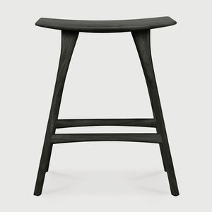Ethnicraft – Osso – Tabouret Osso – Chêne noir - Sans revêtement - Tabouret de cuisine