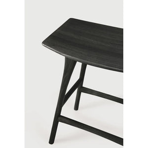 Ethnicraft – Osso – Tabouret Osso – Chêne noir - Sans revêtement - Tabouret de cuisine