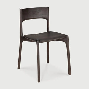 Ethnicraft – PI – Chaise PI – Teck brun foncé - Sans accoudoir