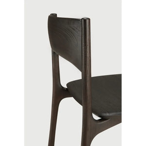 Ethnicraft – PI – Chaise PI – Teck brun foncé - Sans accoudoir