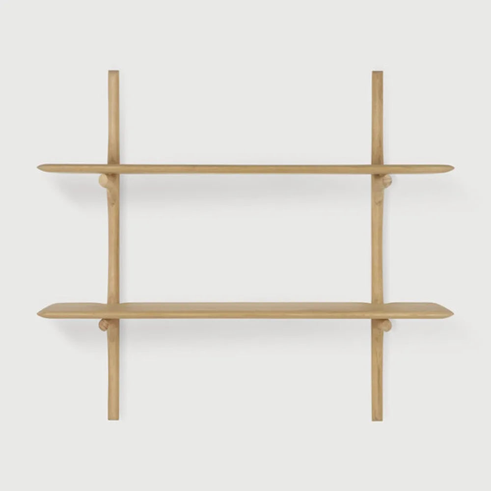 Ethnicraft – PI – Etagere Murale Pi – Chêne - 2 étagères