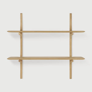 Ethnicraft – PI – Etagere Murale Pi – Chêne - 2 étagères