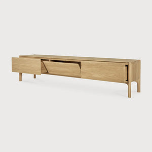 Ethnicraft – PI – Meuble Tv Pi – Chêne - 242 cm