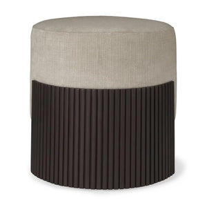 Ethnicraft – Roller Max – Pouf Roller Max – Acajou brun foncé - 45 cm