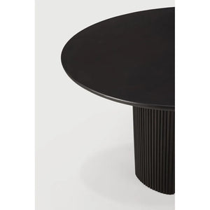 Ethnicraft – Roller Max – Table Roller Max – Acajou brun foncé - 150 x 150 cm - Rond