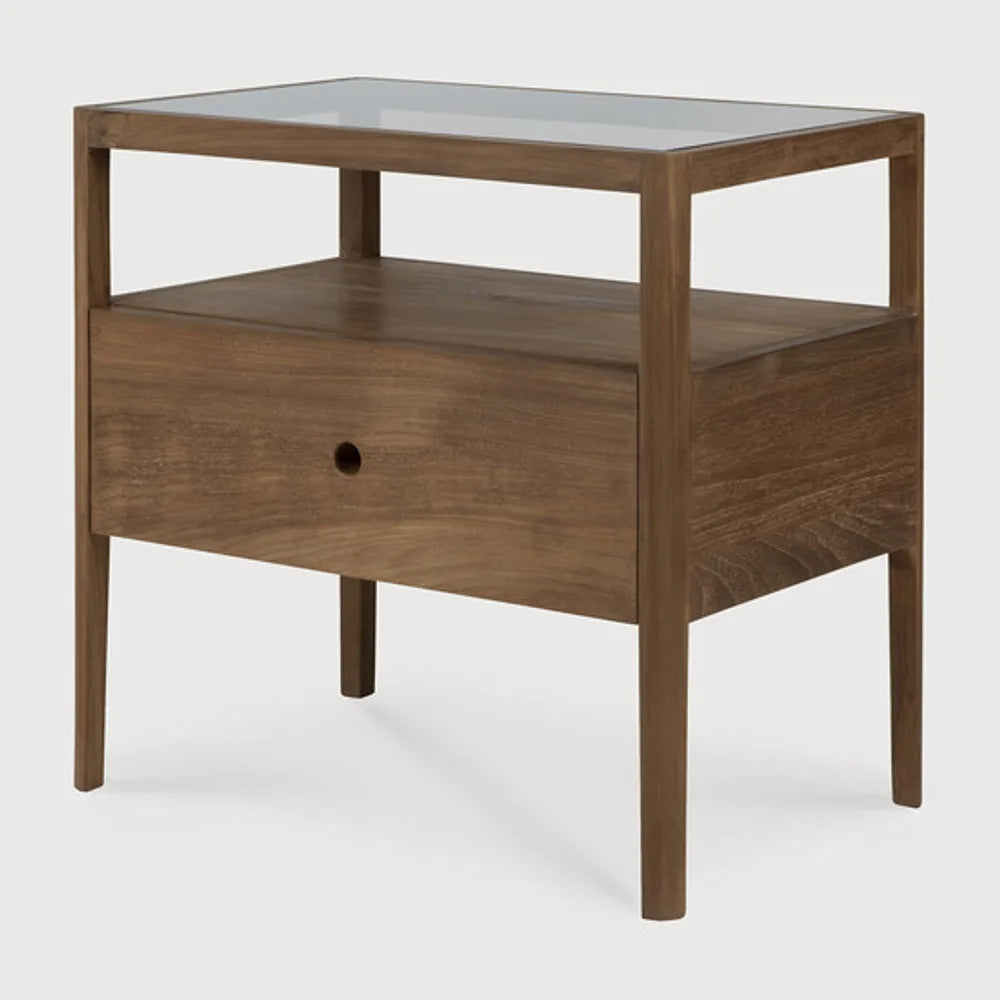 Ethnicraft – Spindle – Table De Chevet Spindle – Teck recyclé