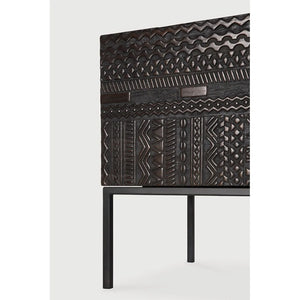 Ethnicraft – Tabwa – Meuble Tv Tabwa – Teck noir clair - 240 cm