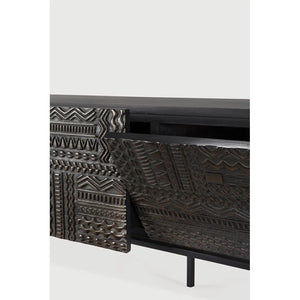 Ethnicraft – Tabwa – Meuble Tv Tabwa – Teck noir clair - 160 cm