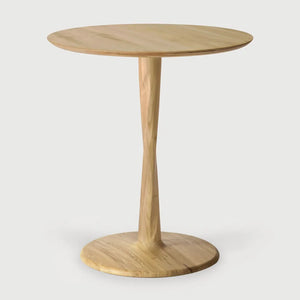 Ethnicraft – Torsion – Table Torsion – Chêne - Rond - Standard, 76 cm - 70 cm