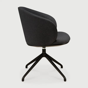 Ethnicraft – Unda – Chaise De Bureau Unda – Charcoal - Sans roues