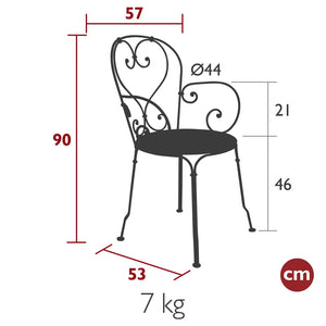 Fermob – Fauteuil – guide de dimensions