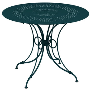 Fermob – 1900 – Table ø 96 cm – Bleu acapulco