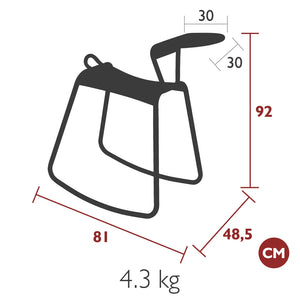 Fermob – Bureau d'appoint à bascule – guide de dimensions