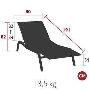 Fermob – Bain de soleil – guide de dimensions