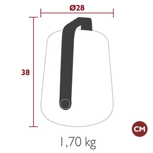 Fermob – Lamp H.38 cm – guide de dimensions