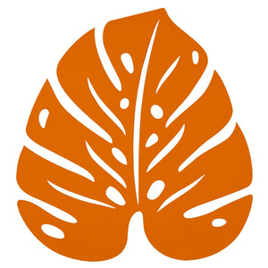 Fermob – Bouquet sauvage – Dessous de plat monstera 24 x 22 cm – Orange confite