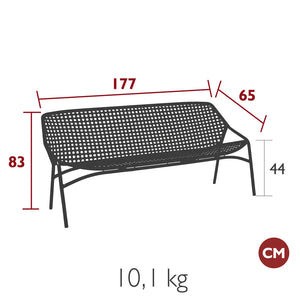Fermob – Banquette xl 3 places – guide de dimensions