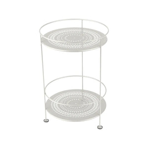 Fermob – Guinguette – Guéridon double plateau perforé – Gris argile