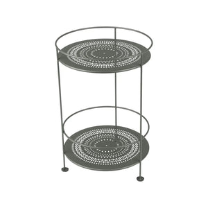 Fermob – Guinguette – Guéridon double plateau perforé – Romarin