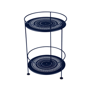 Fermob – Guinguette – Guéridon double plateau perforé – Bleu abysse