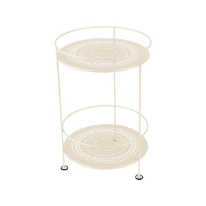 Fermob – Guinguette – Guéridon double plateau perforé – Beige latte
