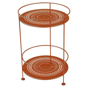 Fermob – Guinguette – Guéridon double plateau perforé – Orange confite