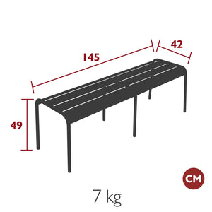 Fermob – 3/4-seater bench – guide de dimensions