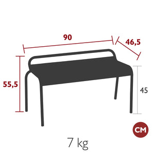 Fermob – Banc compact – guide de dimensions