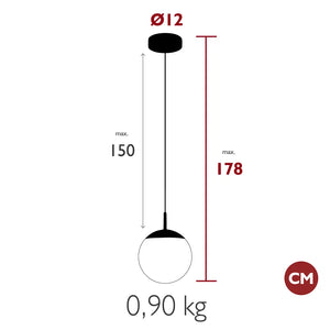 Fermob – Suspension ø15 cm – guide de dimensions