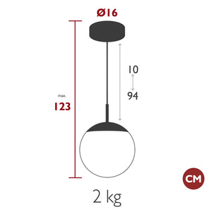 Fermob – Suspension ø25 cm – guide de dimensions