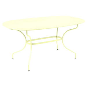 Fermob – Opéra+ – Table ovale 160 x 90 cm – Citron givré