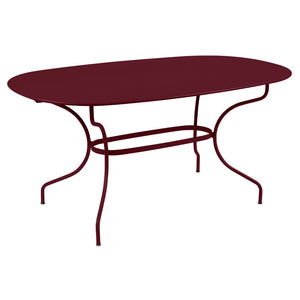 Fermob – Opéra+ – Table ovale 160 x 90 cm – Cerise noire