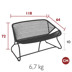 Fermob – Banquette – guide de dimensions