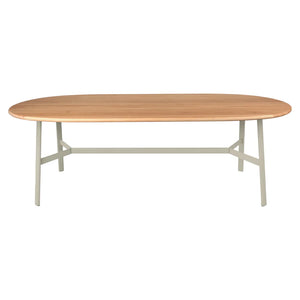 Fermob – So'o – Table chêne ovale 220 x 95 cm – Gris argile