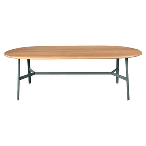 Fermob – So'o – Table chêne ovale 220 x 95 cm – Gris orage