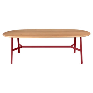 Fermob – So'o – Table chêne ovale 220 x 95 cm – Piment
