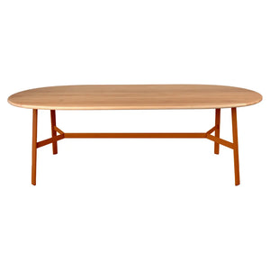 Fermob – So'o – Table chêne ovale 220 x 95 cm – Orange confite