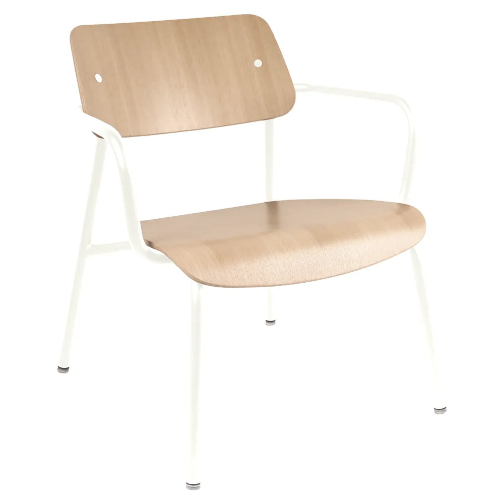 Fermob – Studie – Fauteuil lounge chêne – Blanc coton