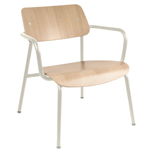 Fermob – Studie – Fauteuil lounge chêne – Gris argile