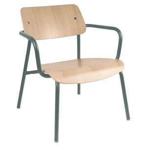 Fermob – Studie – Fauteuil lounge chêne – Gris orage