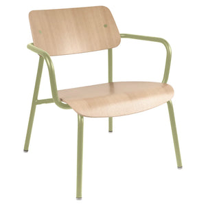 Fermob – Studie – Fauteuil lounge chêne – Vert tilleul