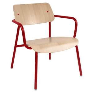 Fermob – Studie – Fauteuil lounge chêne – Piment