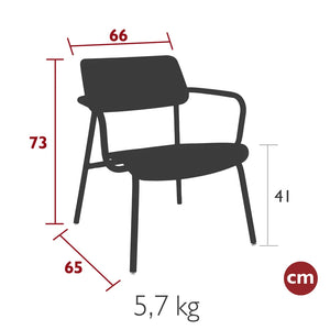 Fermob – Fauteuil lounge – guide de dimensions