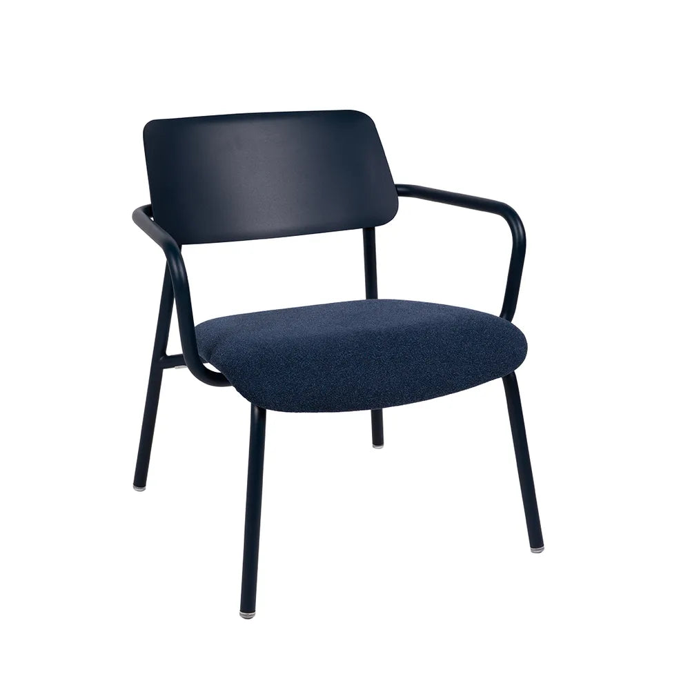 Fermob – Studie – Fauteuil lounge tissu – Bleu abysse