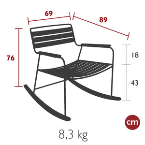 Fermob – Rocking chair – guide de dimensions