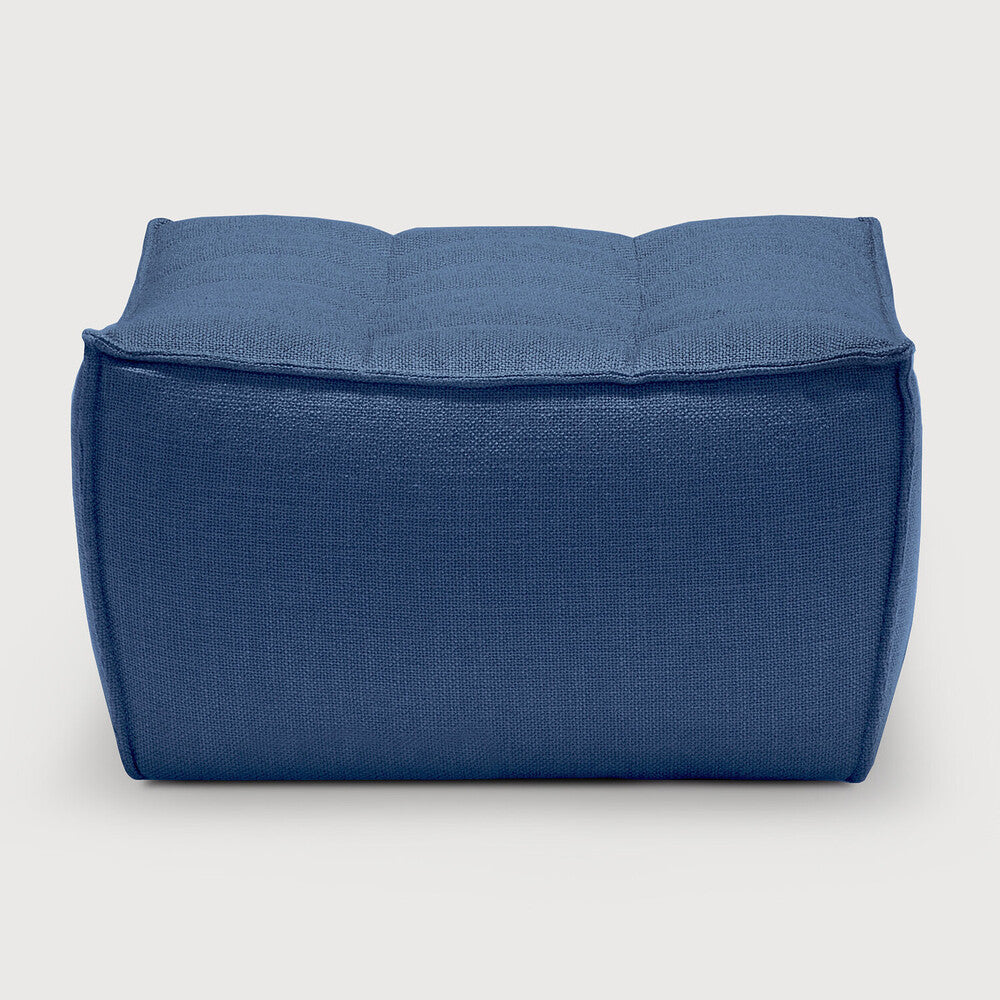 Ethnicraft - Pouf N701 - Tissu bleu