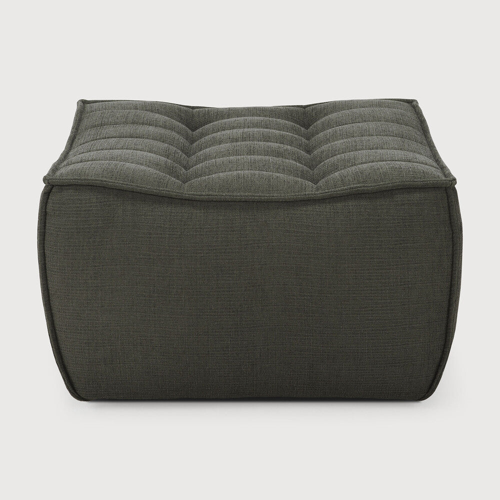 Ethnicraft - Pouf N701 - Tissu éco moss